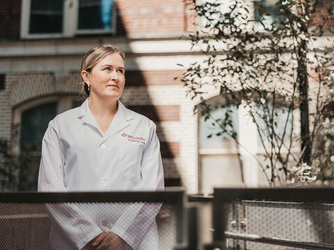 Dr. Hayley Merkeley outside St. Paul's Hospital